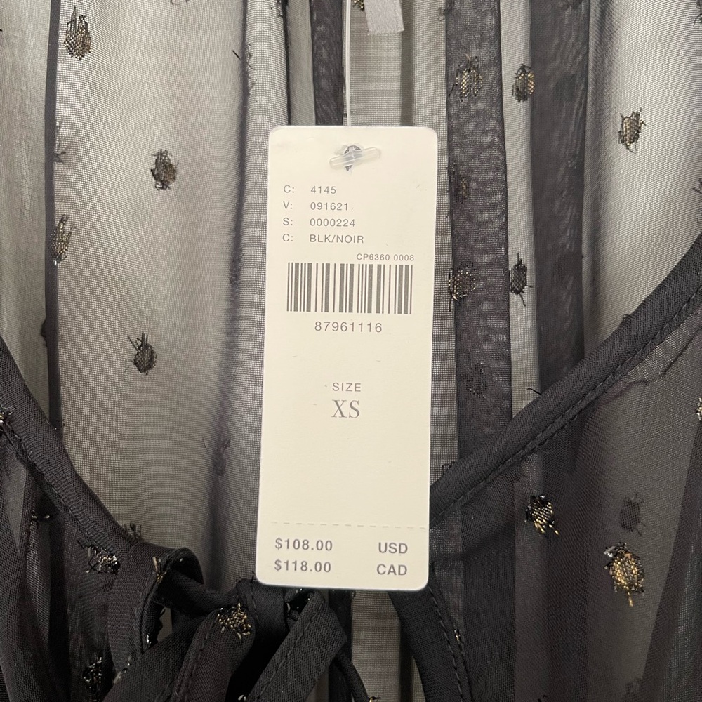 Anthropologie long sleeve ruffle mesh maxi dress - Picture 6 of 6